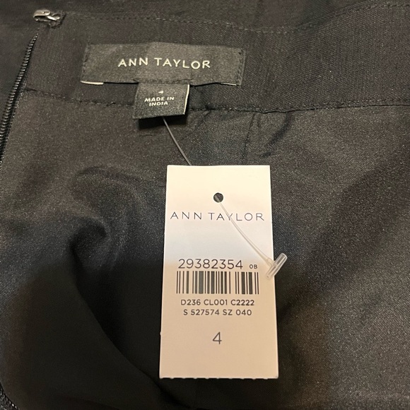 Ann Taylor Black Skirt Womens Size 4 Career Work Cocktail Lined NWT - Picture 5 of 8